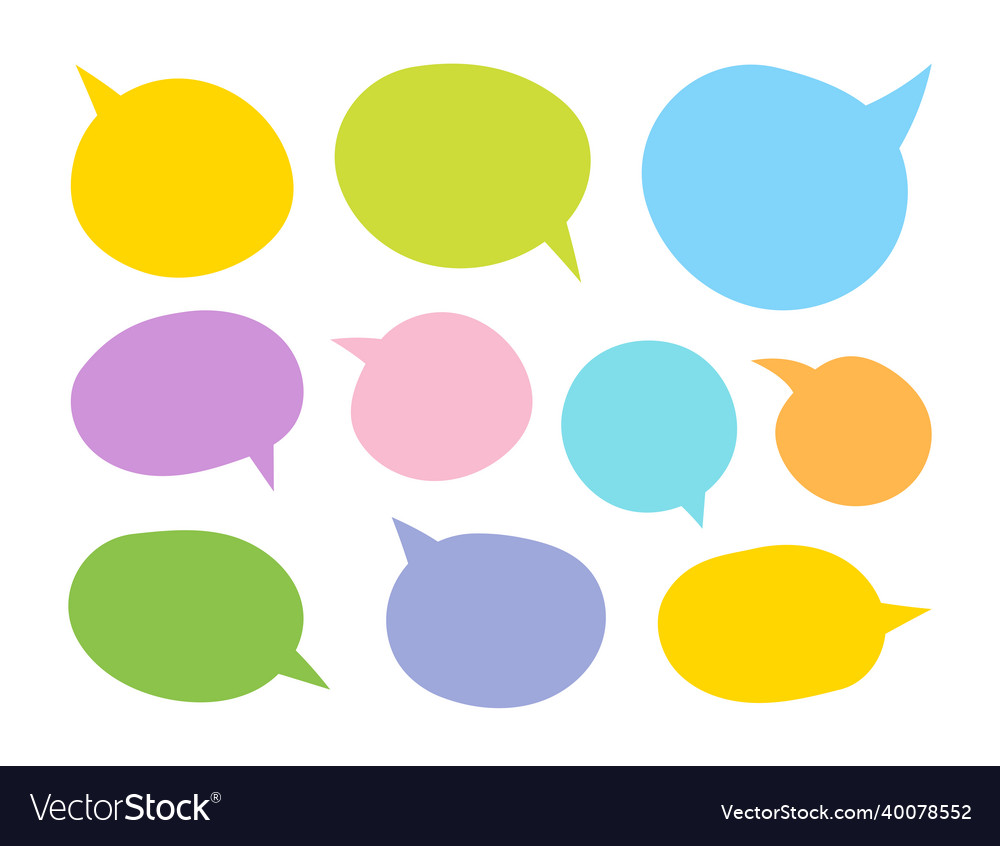 Set of dialog boxes different variants drawn Vector Image