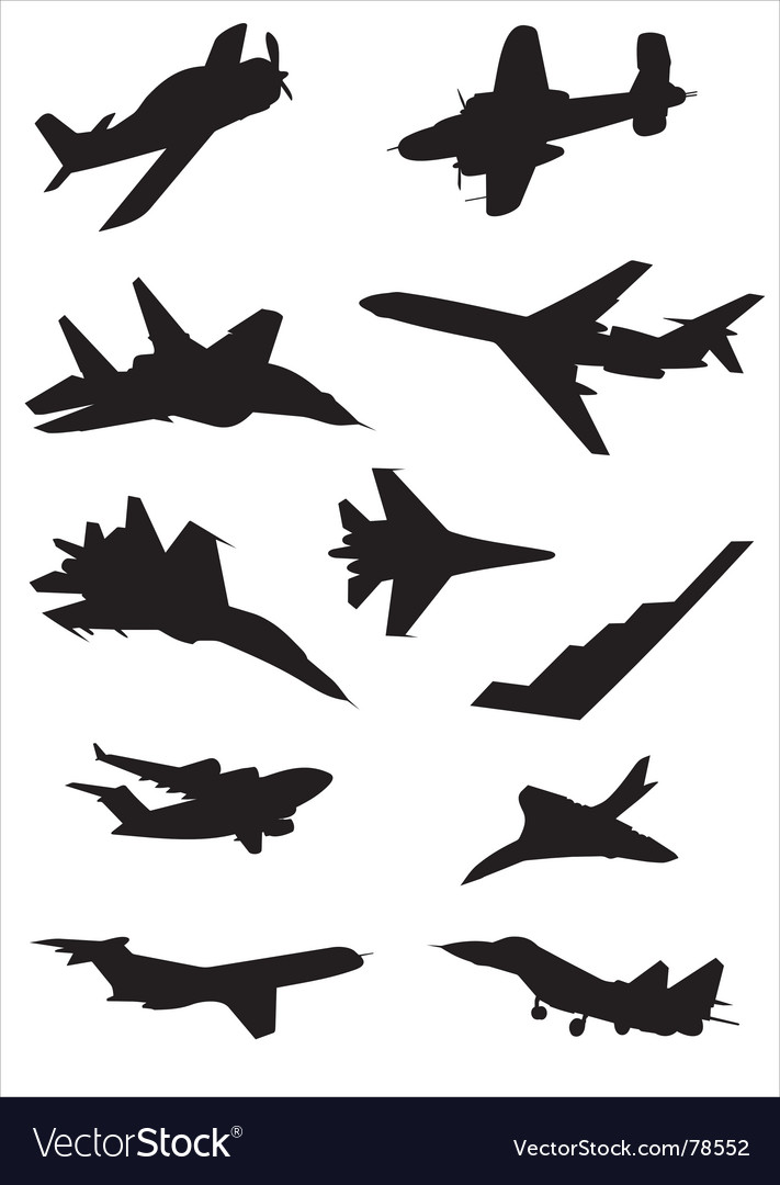 Silhouetted Airplane in Sky