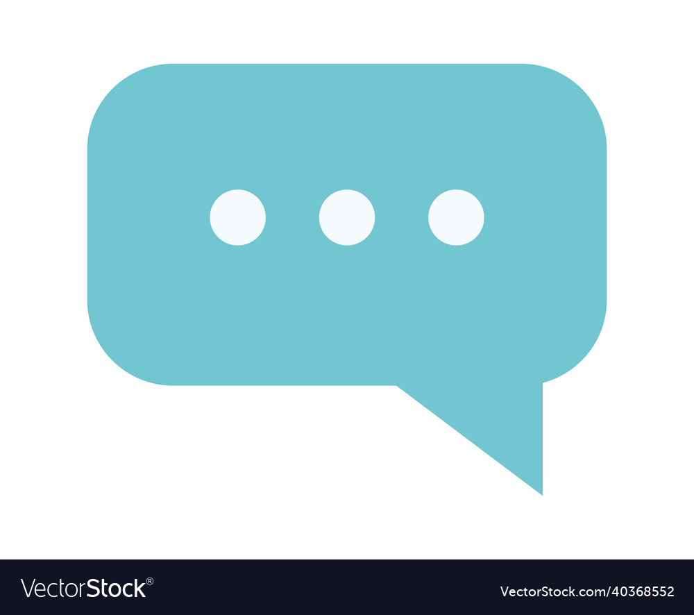 Speech bubble message
