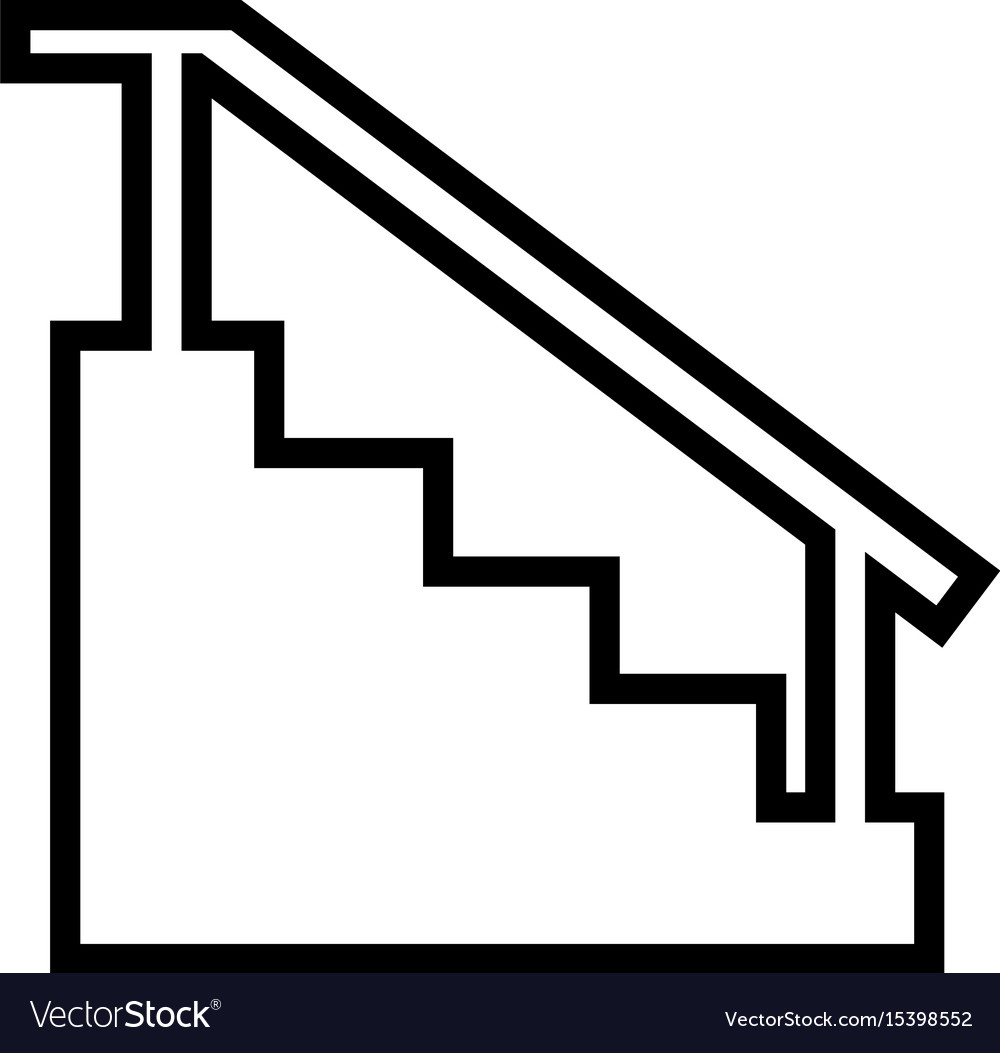 Stairs line icon