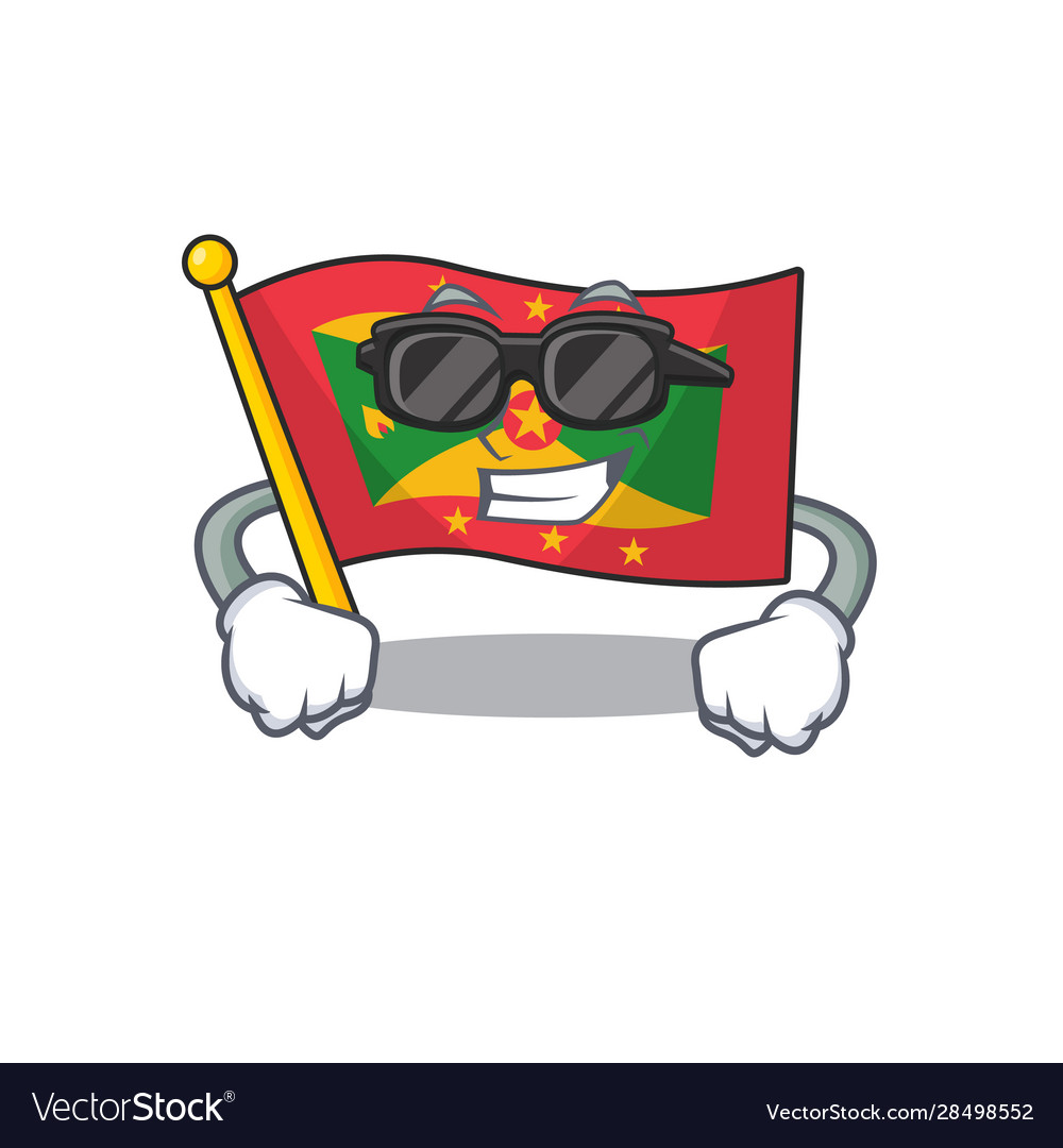 Super cool flag grenada scroll character