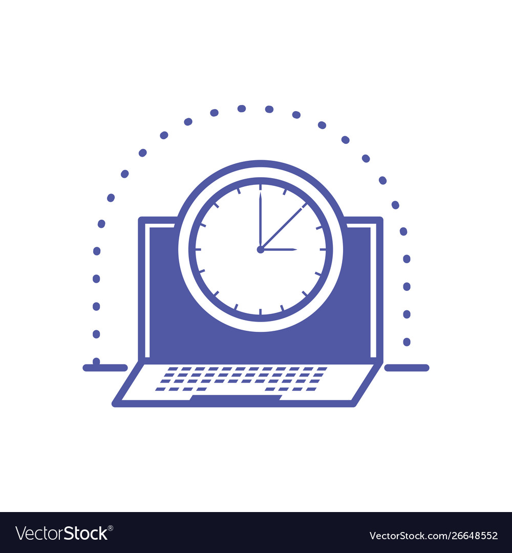 Time clock watch with laptop computer
