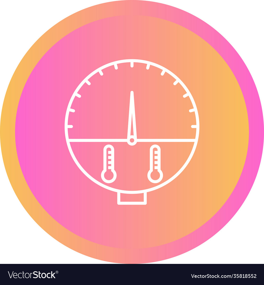 Unique temperature indicator line icon