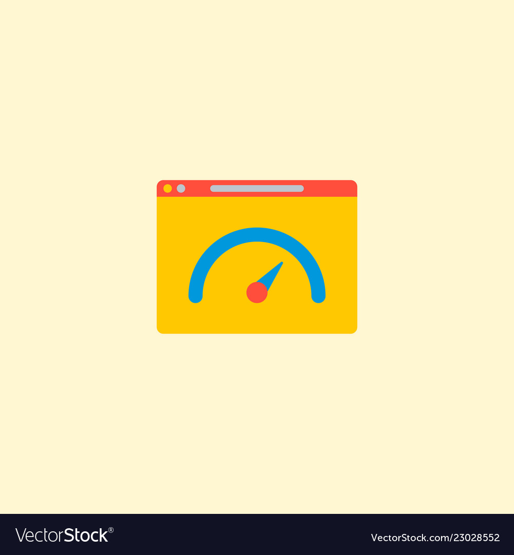 Website performance icon flat element vector image Website performance icon flat element