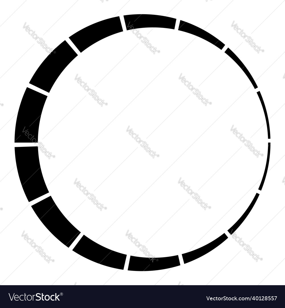 14 part section segmented circle abstract dashed Vector Image 14 part section segmented circle abstract dashed