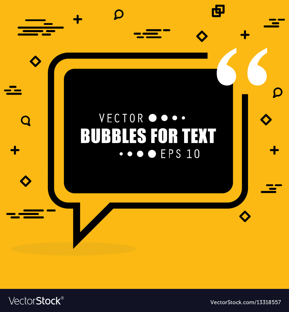 Abstract concept empty speech square quote