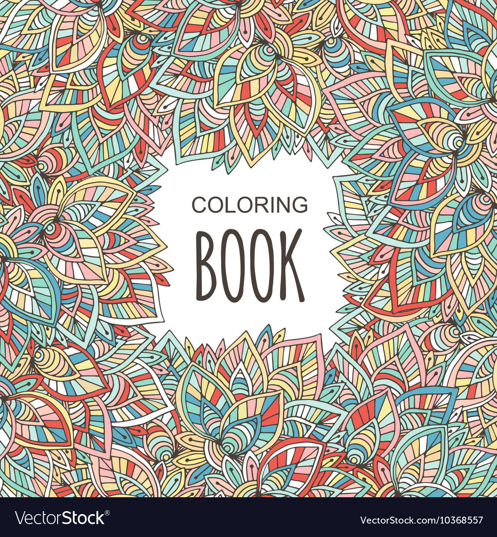 Download Adult Coloring Book Cover Autumn Colorful Vector Image