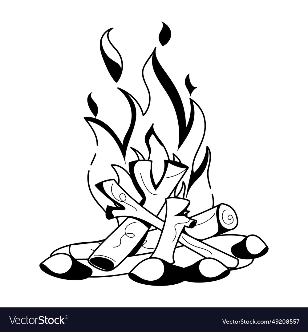 Bonfire Royalty Free Vector Image - VectorStock