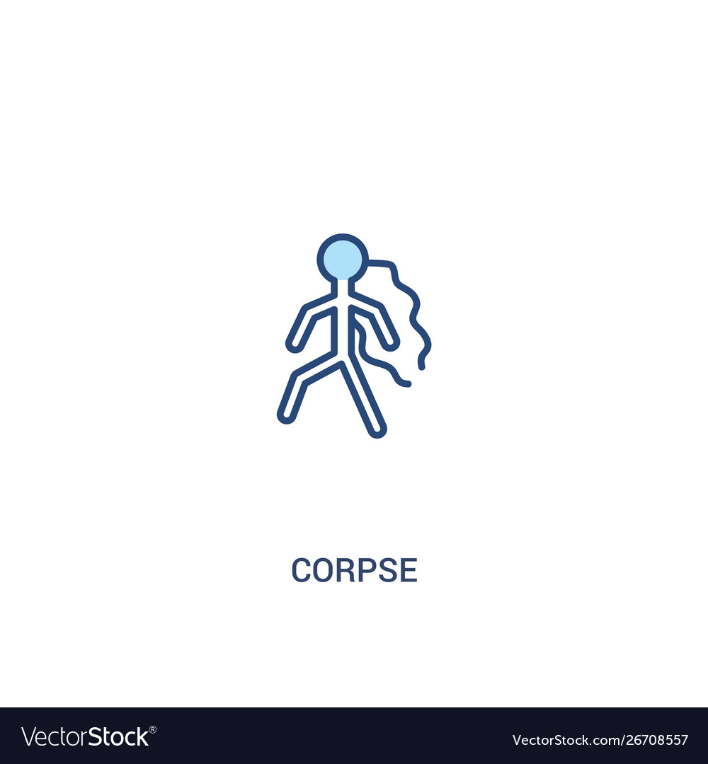 Corpse concept 2 colored icon simple line element