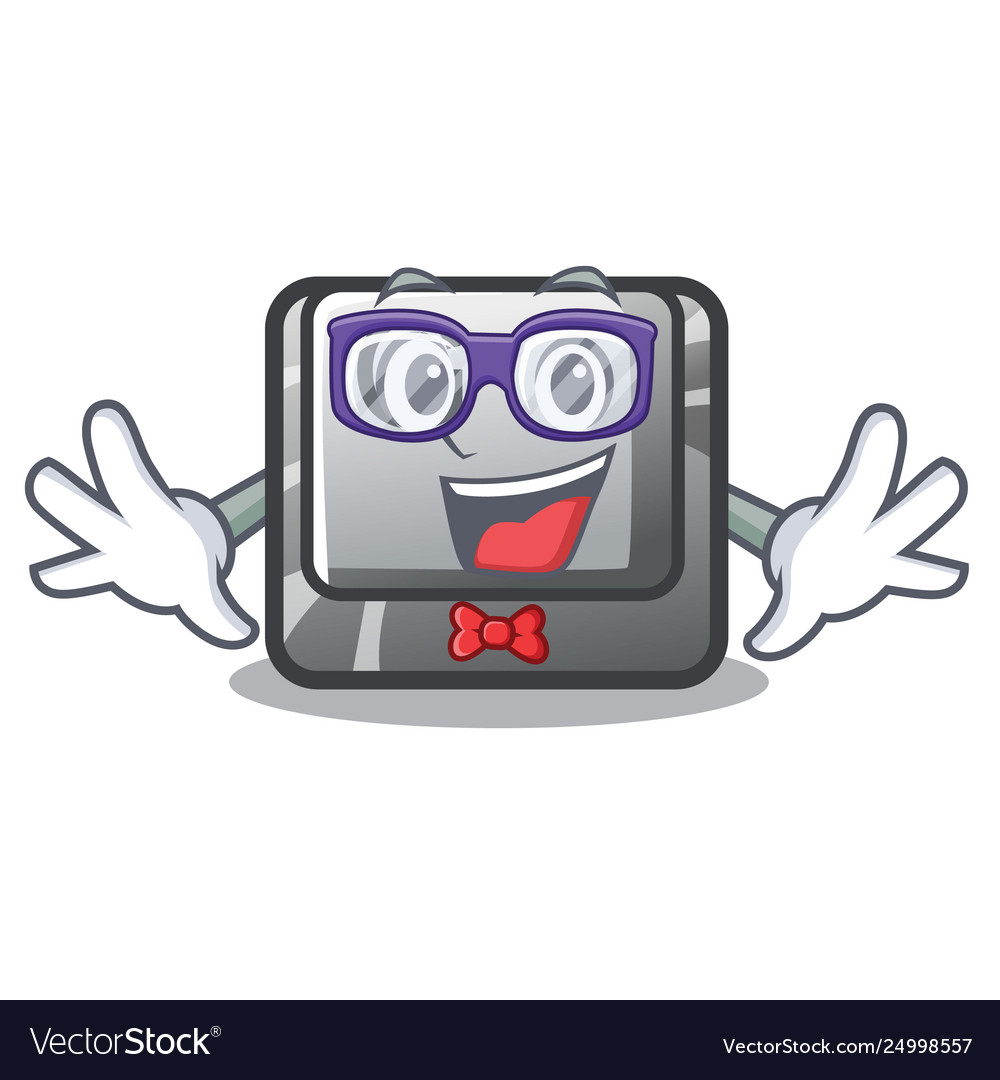 Geek button g on a game cartoon