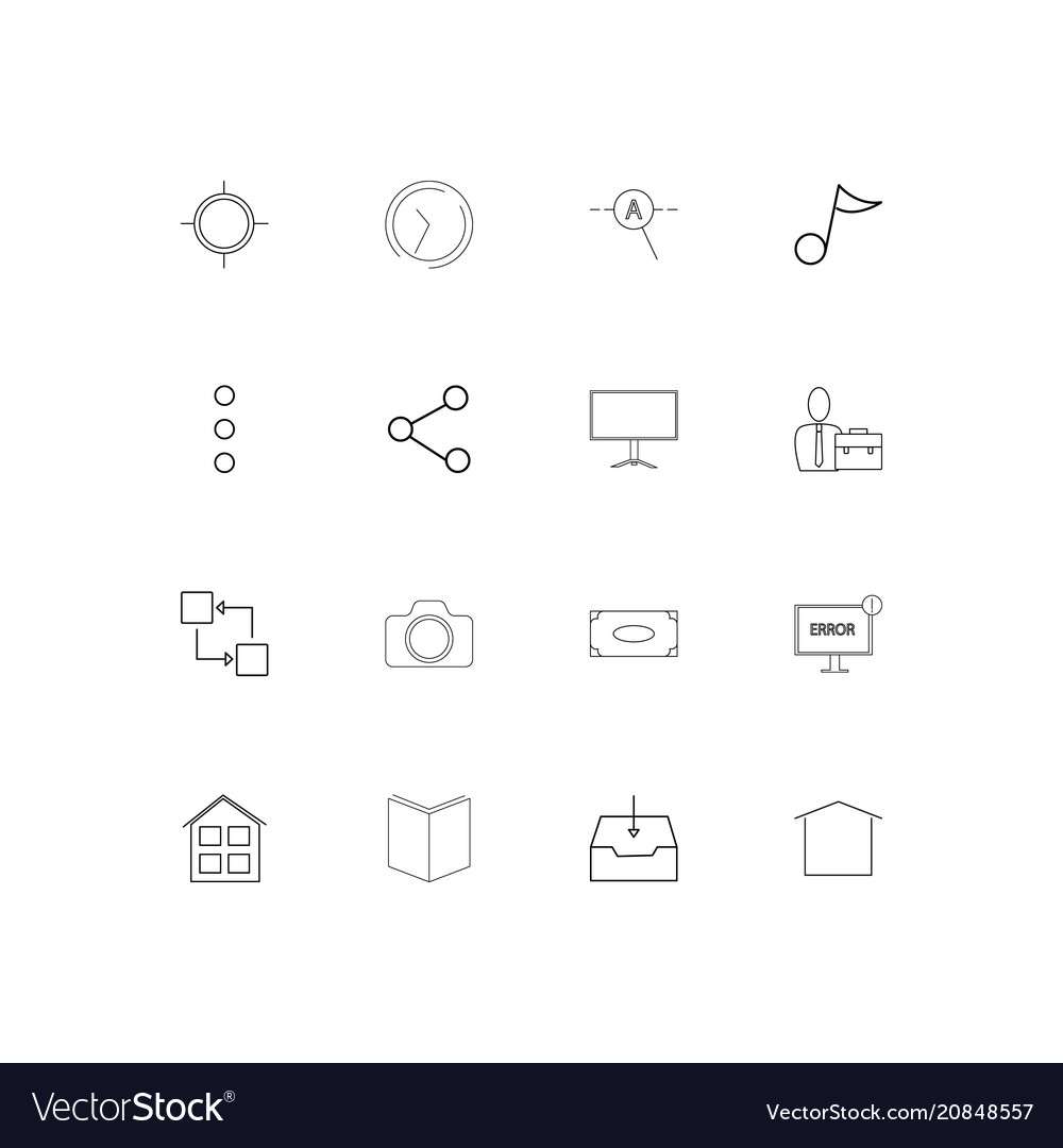 Internet of things linear thin icons set outlined