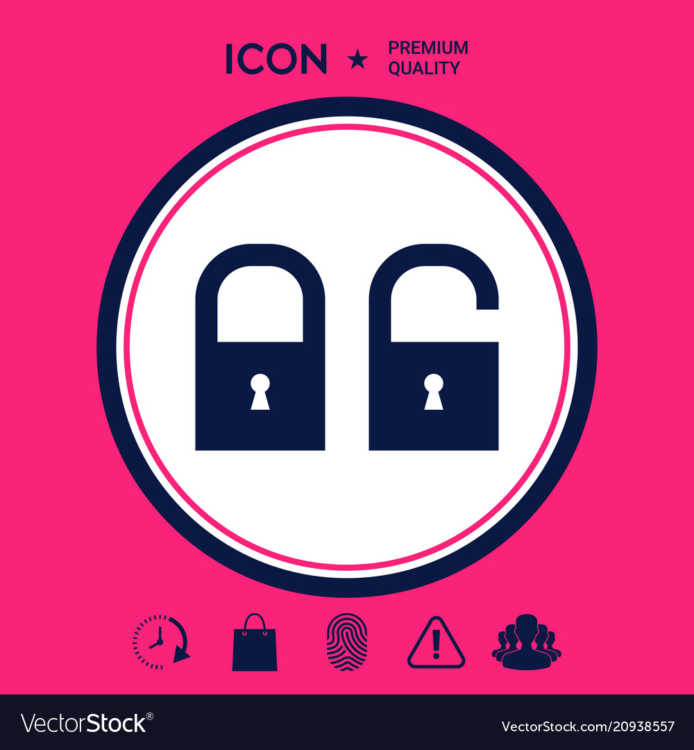Lock unlock - set icon vector image Lock unlock - set icon