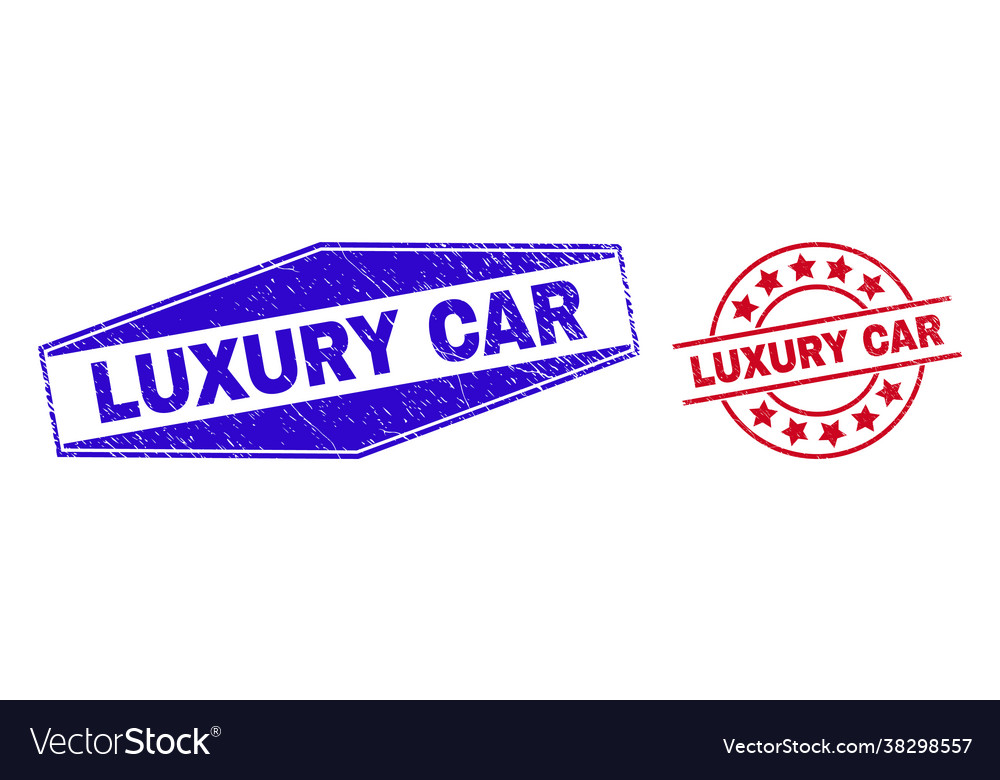 Luxury car scratched watermarks in circle and Vector Image