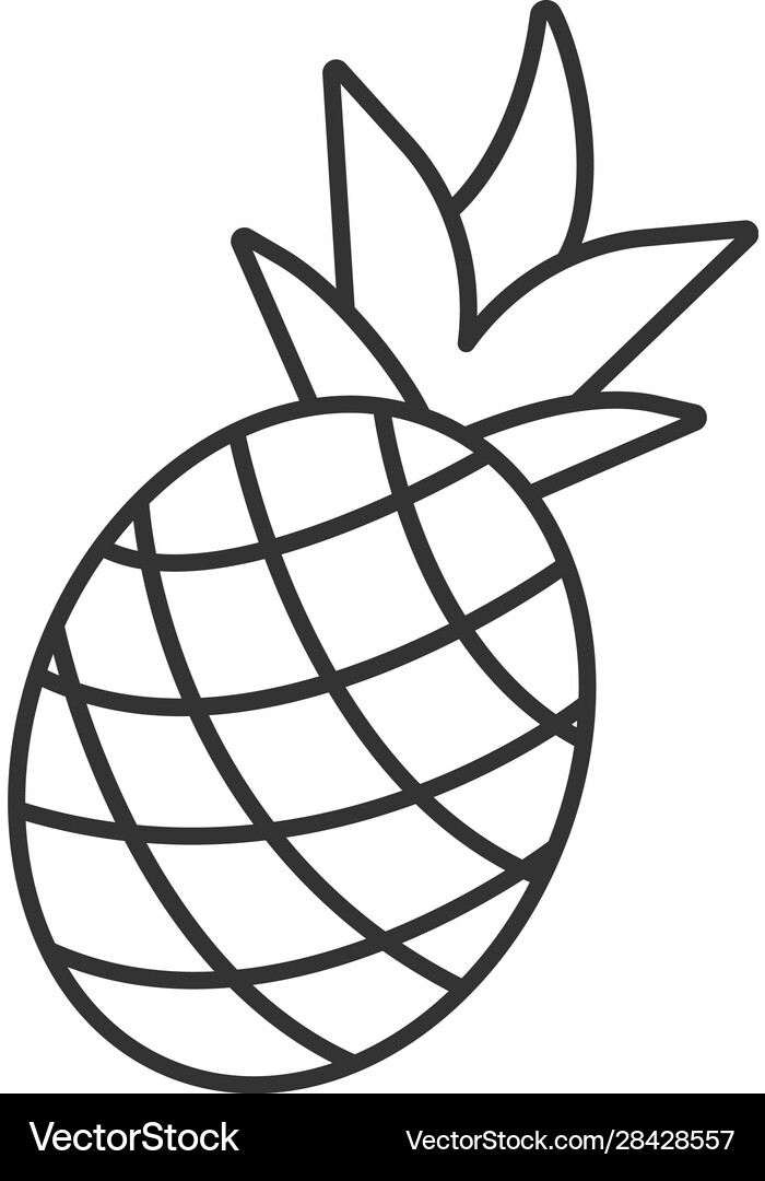 Pineapple linear icon Royalty Free Vector Image