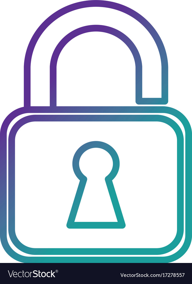 Safe padlock isolated icon Royalty Free Vector Image