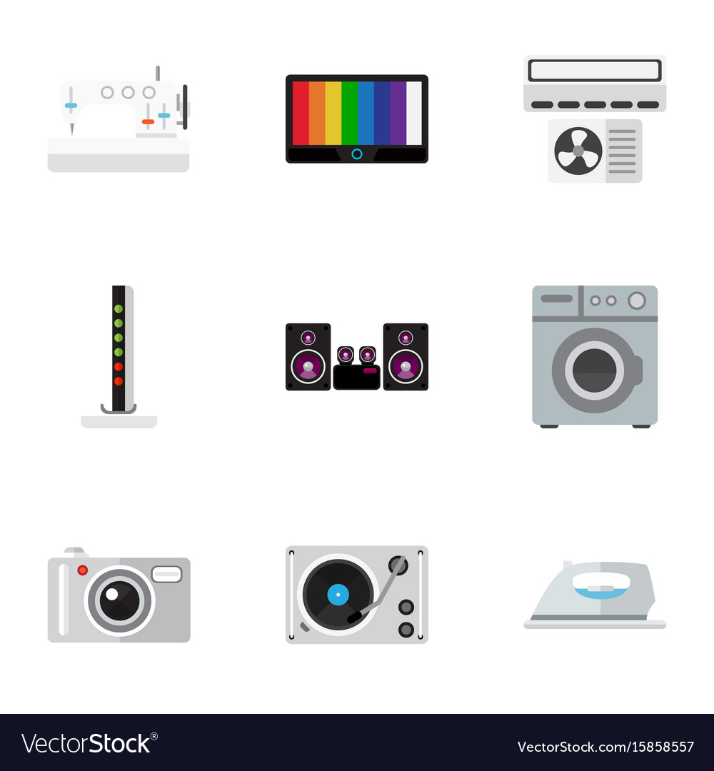 Set of 9 editable tech icons includes symbols