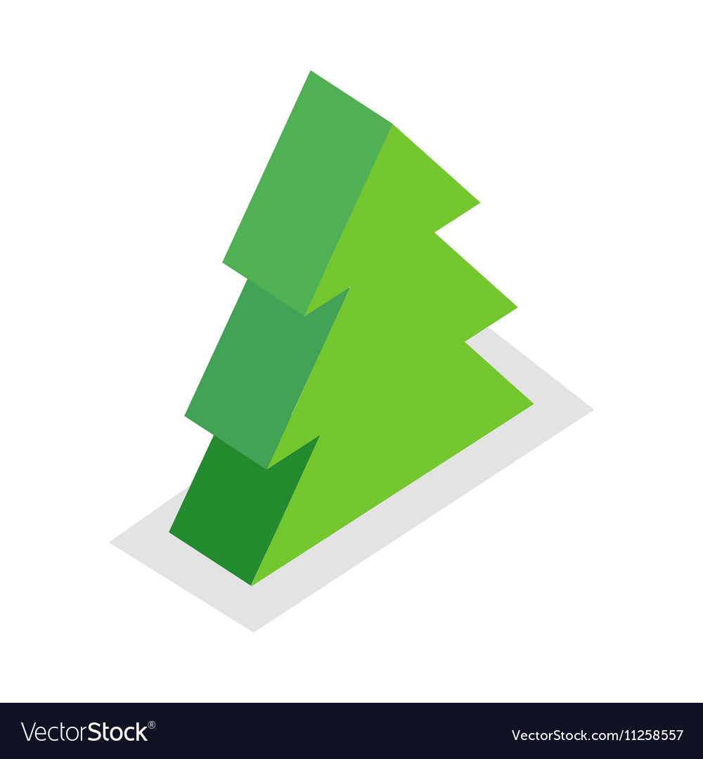 Spruce tree in isometric projection