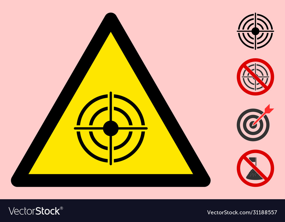 Target warning triangle sign icon