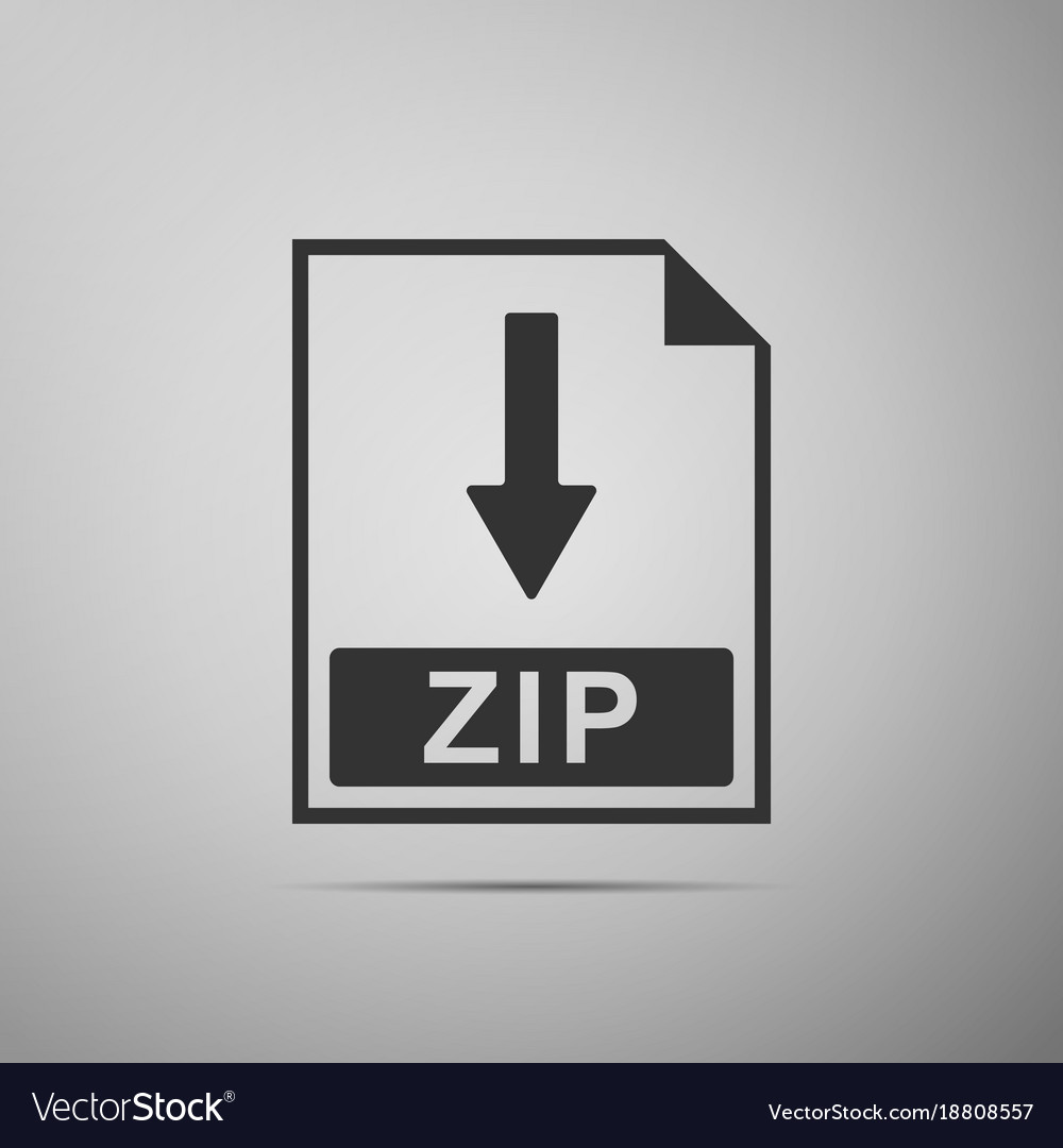 Zip file document icon download button