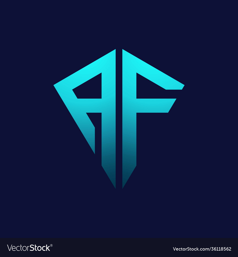 Af initial logo monogram designs modern templates Vector Image