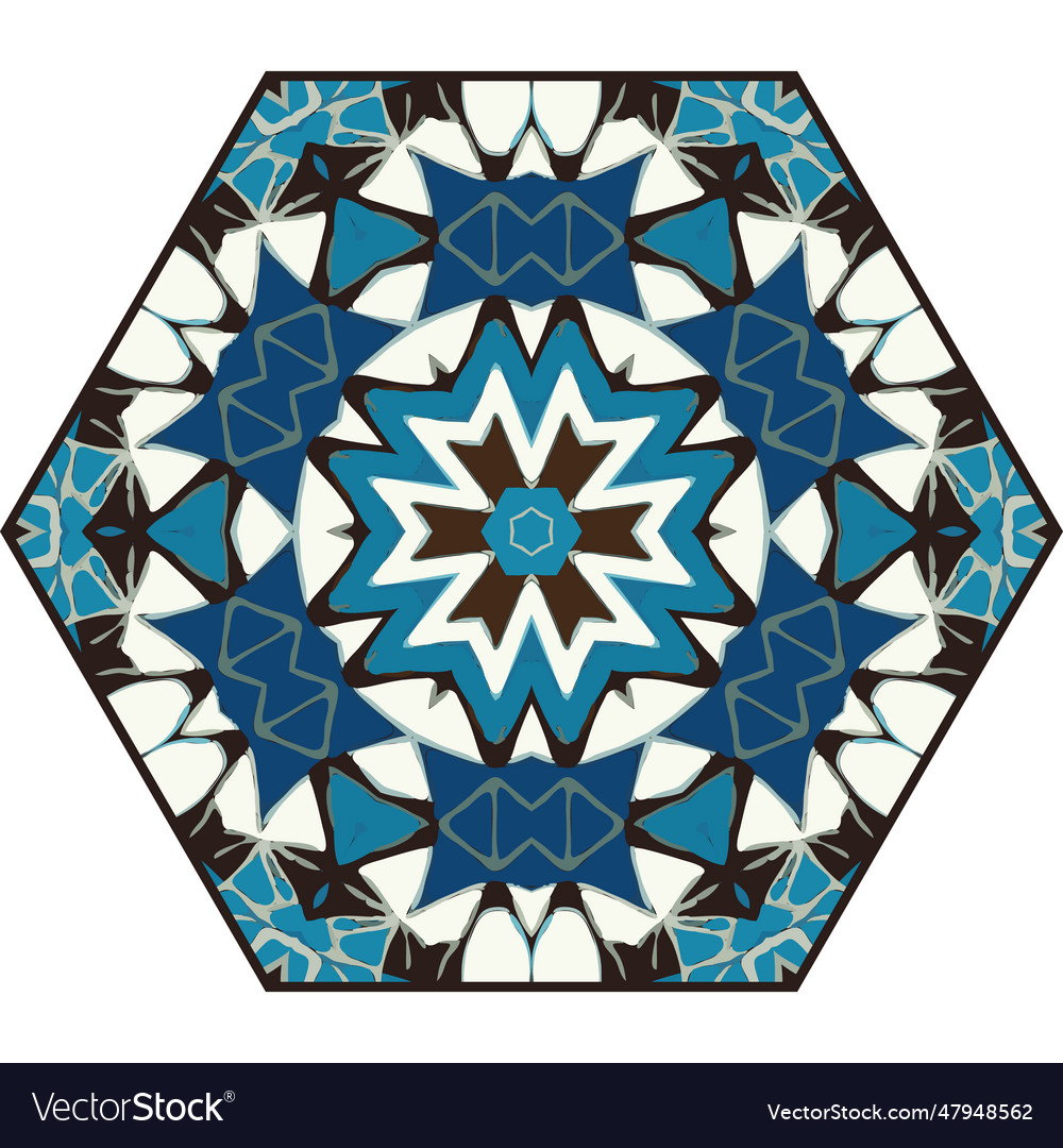 Blue tiles arabesque background iranian mosaic