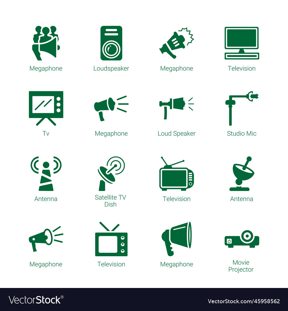 Broadcasting icons
