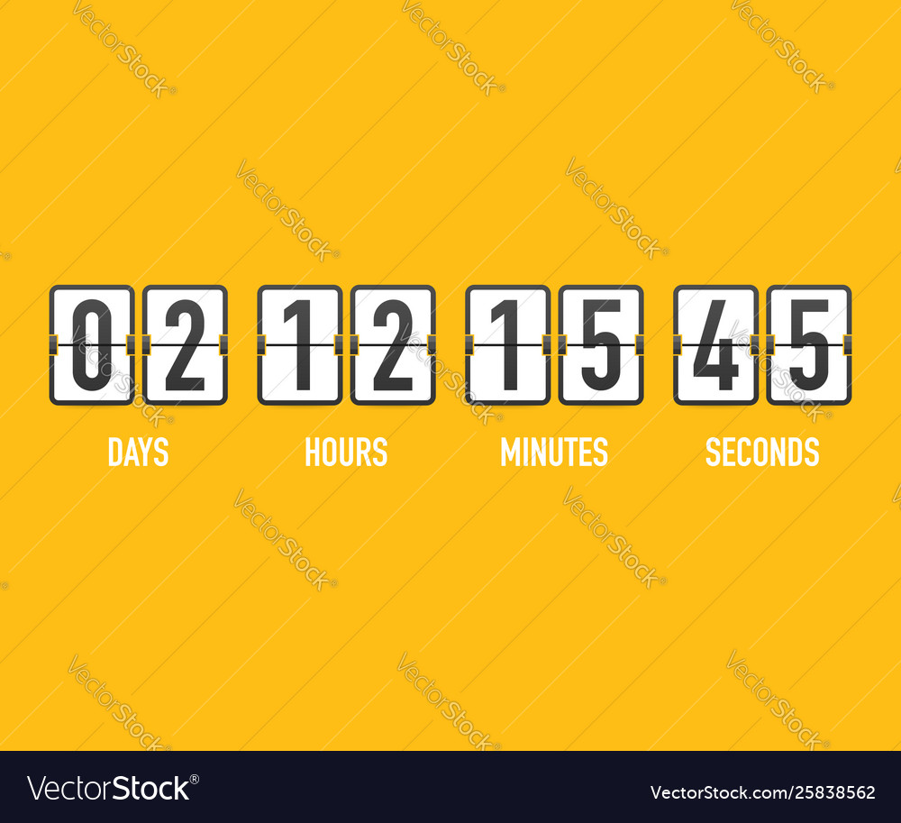 Countdown clock counter timer ui app digital