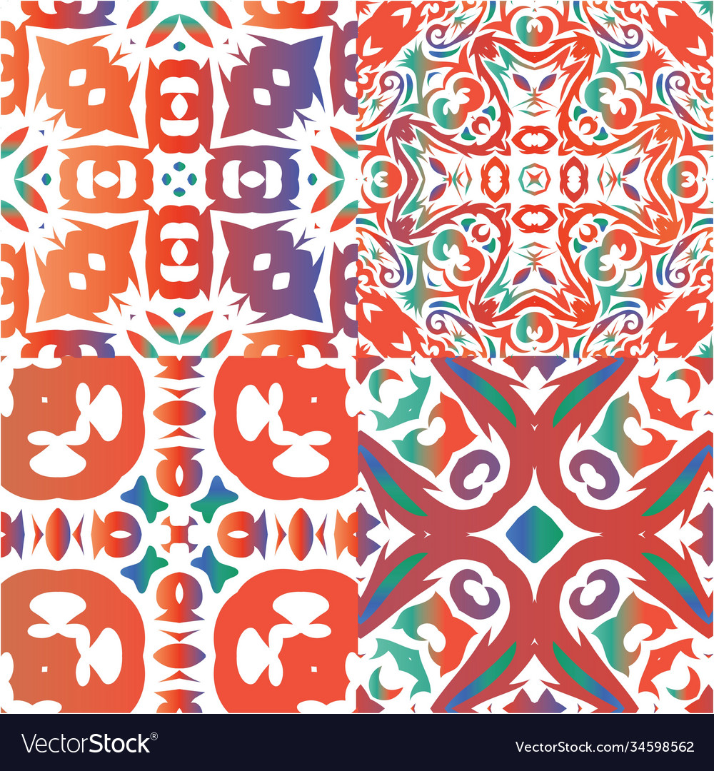 Decorative color ceramic talavera tiles Royalty Free Vector