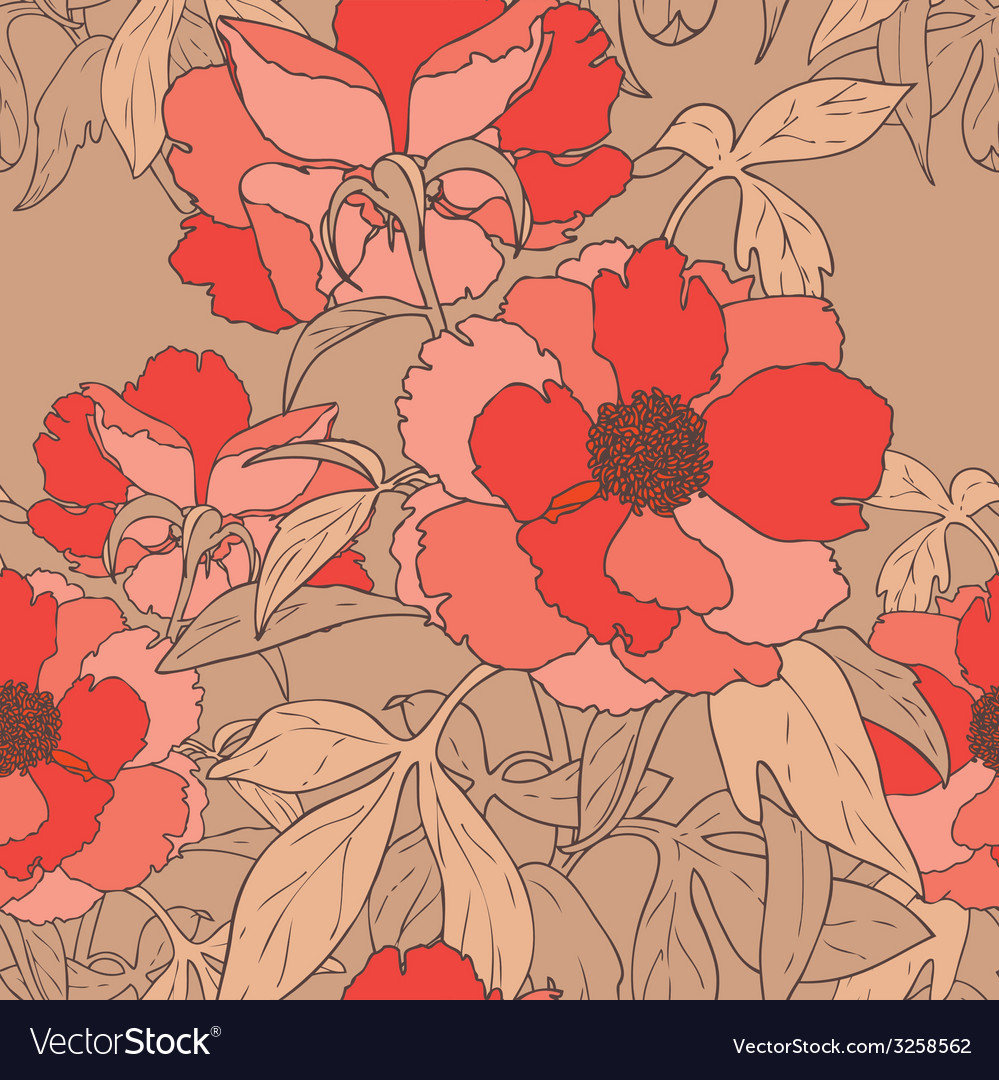 Elegance seamless pattern with flowers roses flor