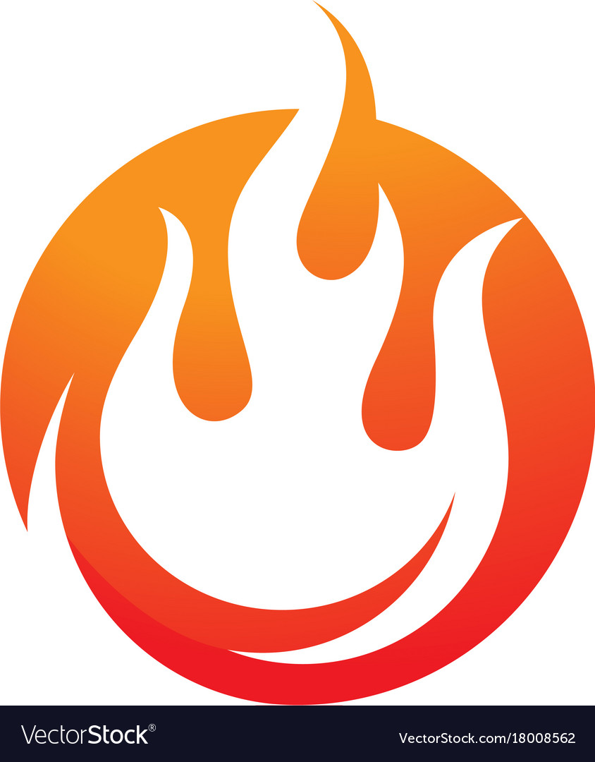 Fire flame logo template Royalty Free Vector Image