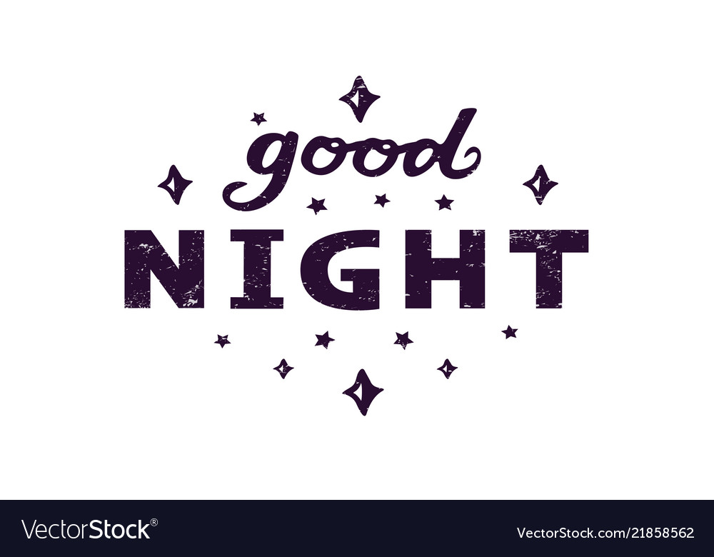 Good Night For Logotype Flyer Banner Royalty Free Vector