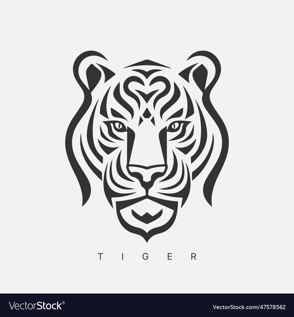 Modern abstract tiger logo template