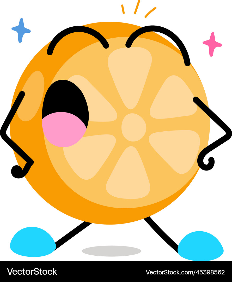 Orange slice Royalty Free Vector Image - VectorStock