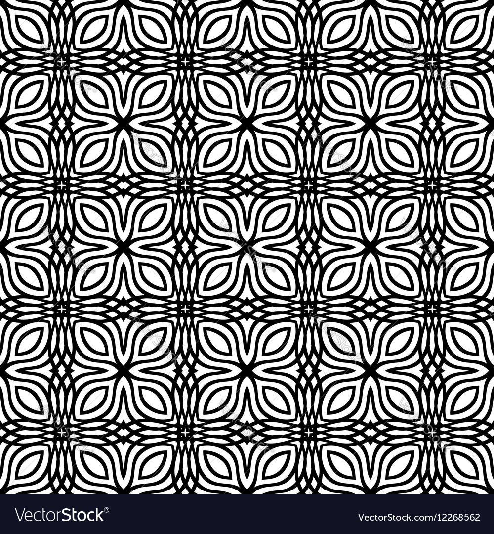 Ornamental seamless line pattern