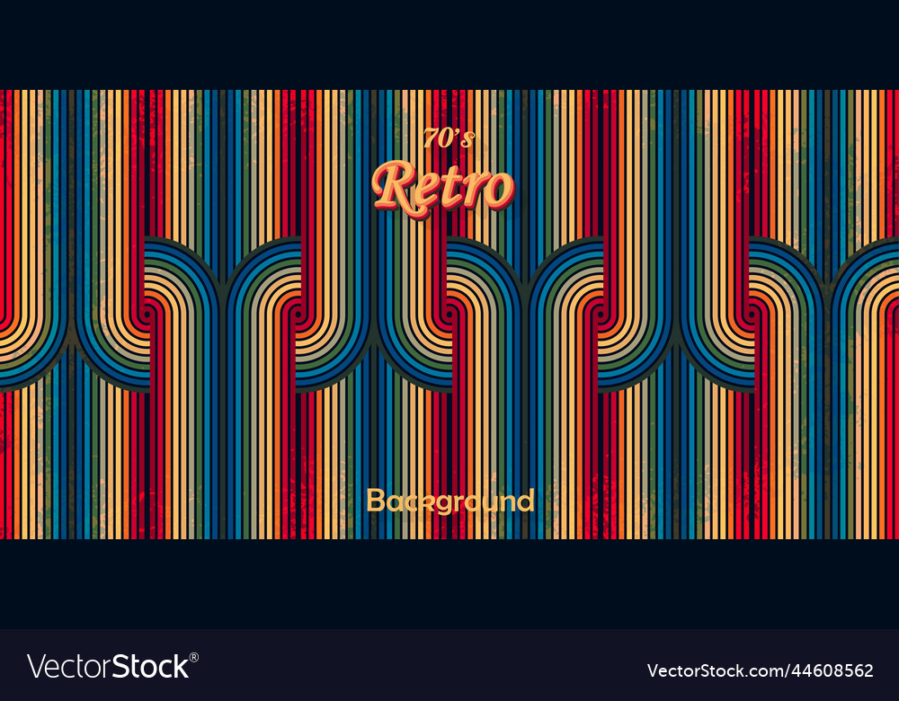 Retro Rounded Stripes Pattern