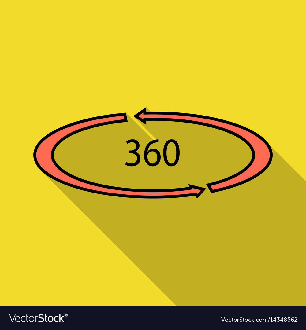 Rotation in the virtual reality icon flate