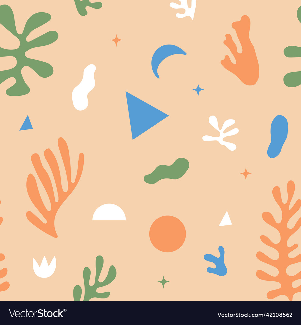 Seamless pattern abstract with orange background
