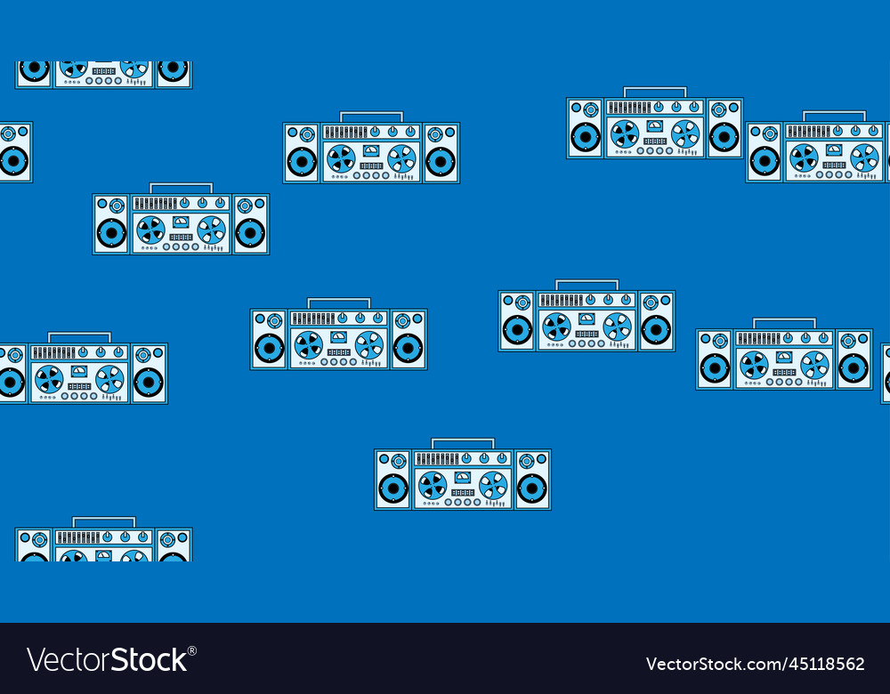 Seamless pattern endless with music audio