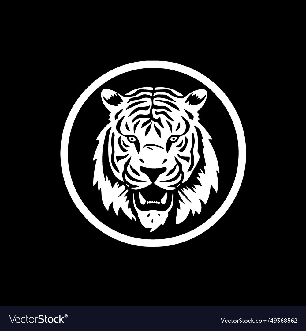 Tiger - minimalist and flat logo