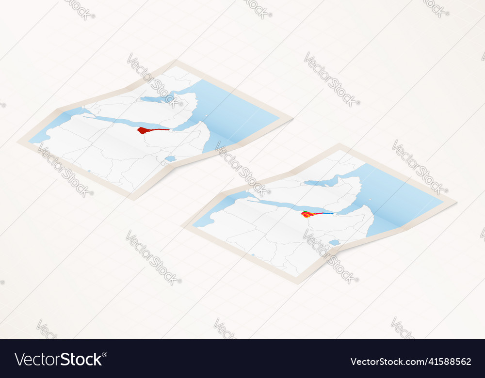 Two versions of a folded map eritrea