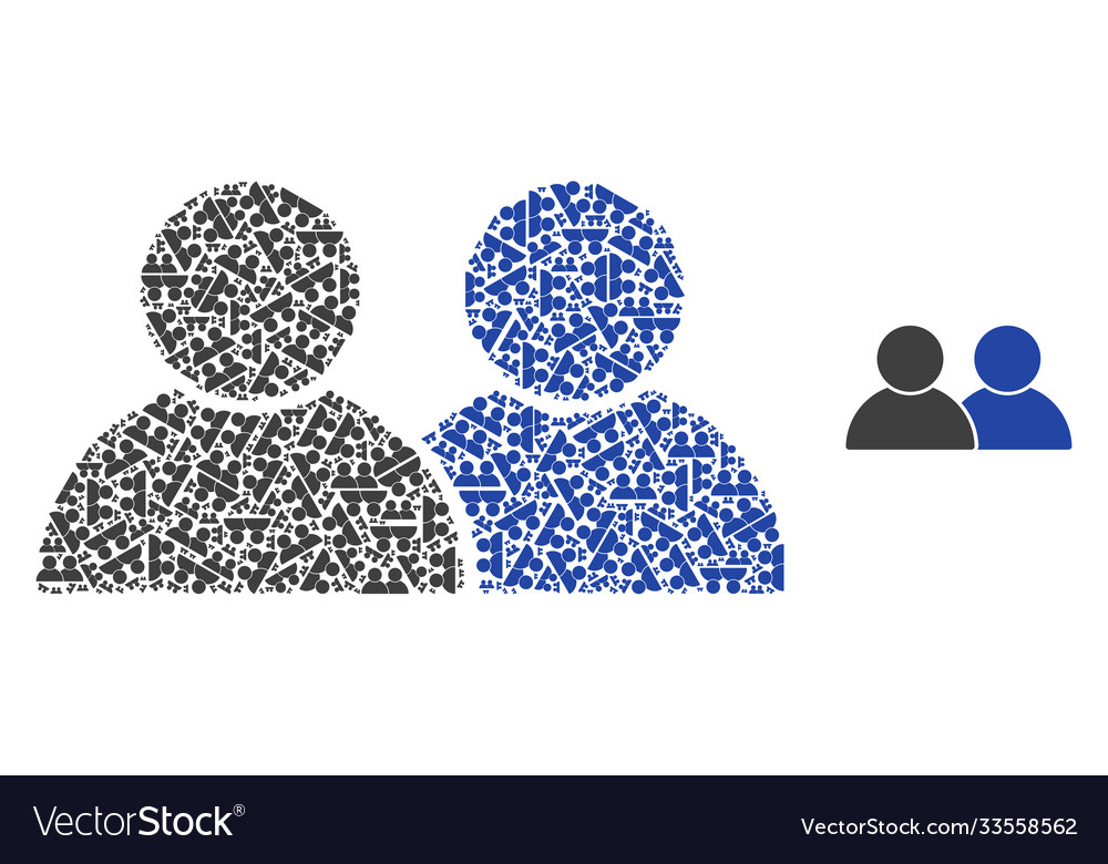 Users recursive mosaic self icons vector image Users recursive mosaic self icons