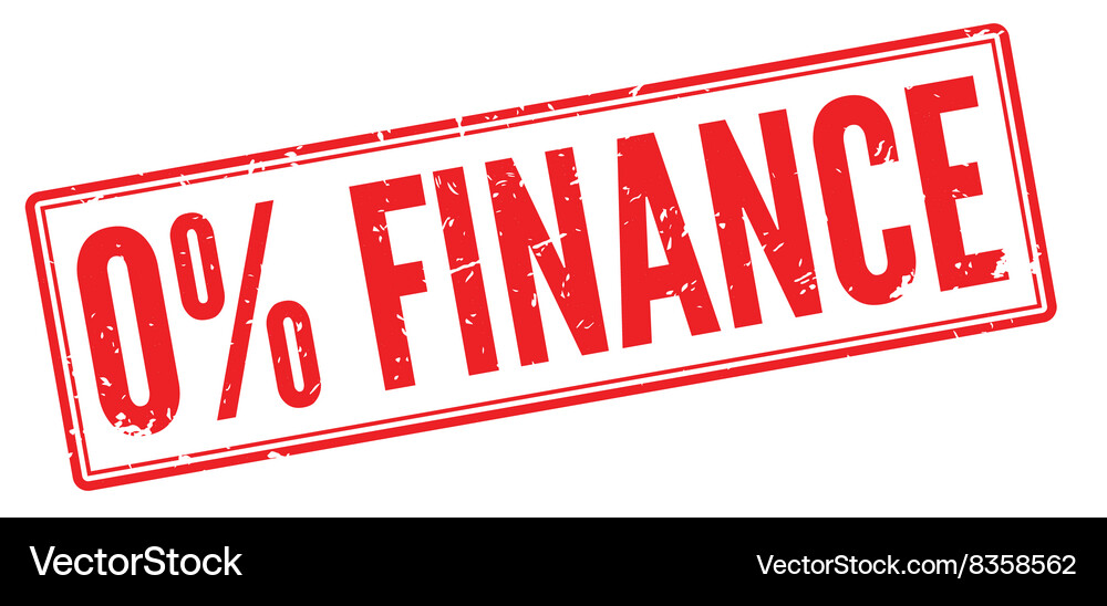 Zero percent finance red rubber stamp on white Vector Image