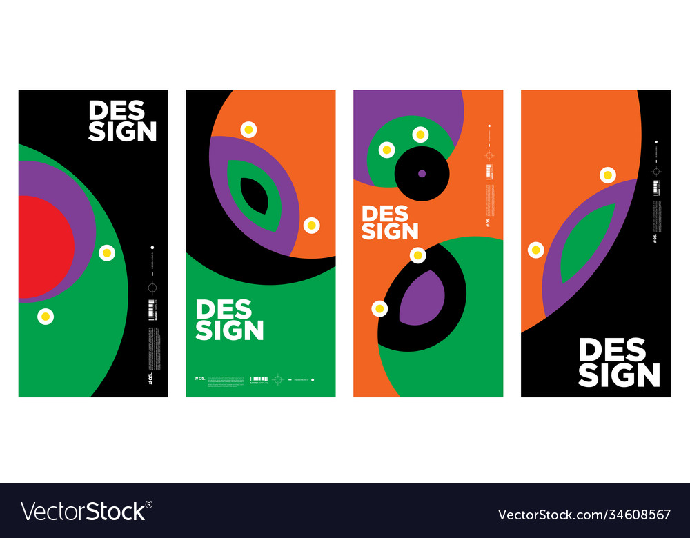 Abstract colorful geometric and curvy pattern