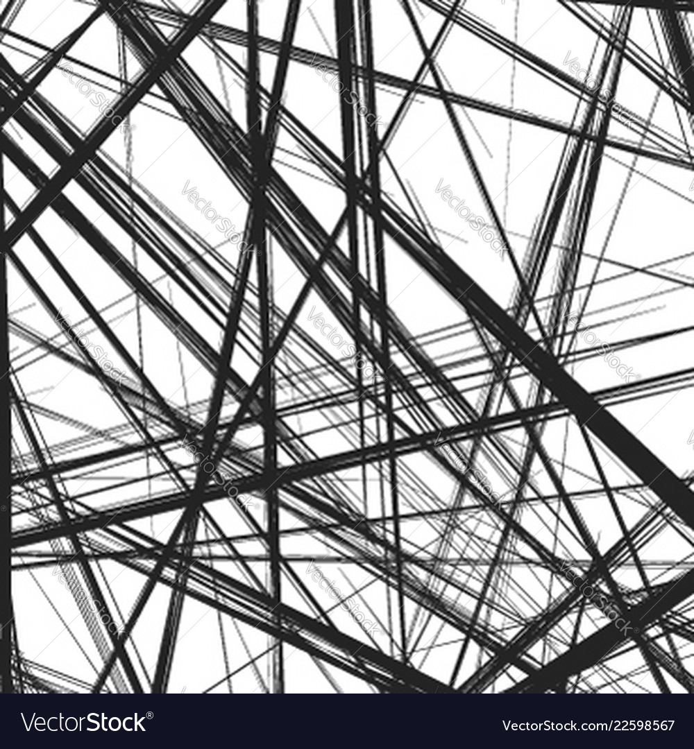 Abstract geometric with random chaotic elements