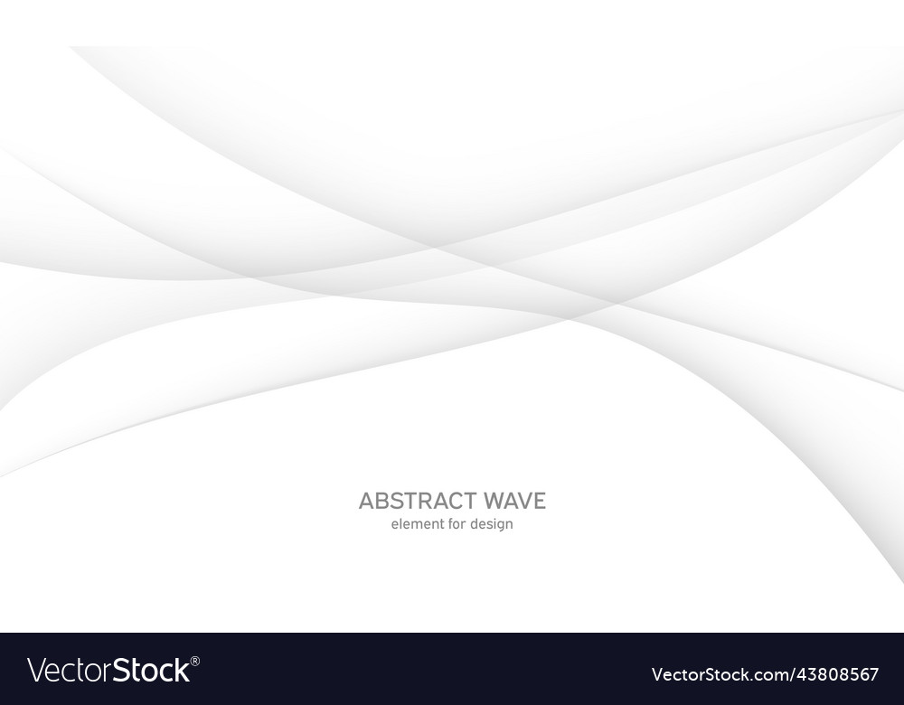Abstract white background with smooth gray lines vector image Abstract white background with smooth gray lines