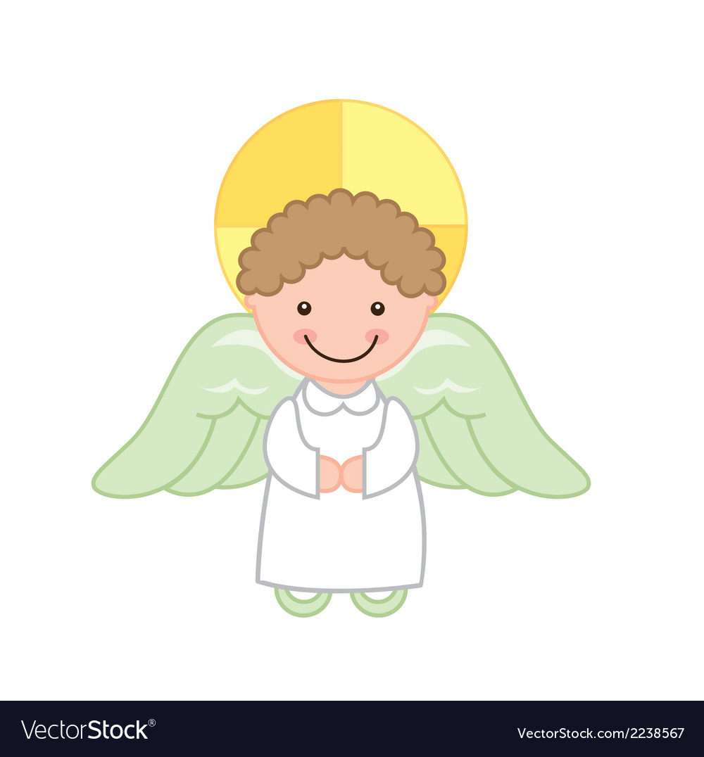 Angel Design Over White Background Royalty Free Vector Image