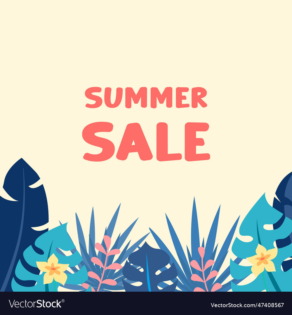 Banner with empty space for text summer design vector image Banner with empty space for text summer design