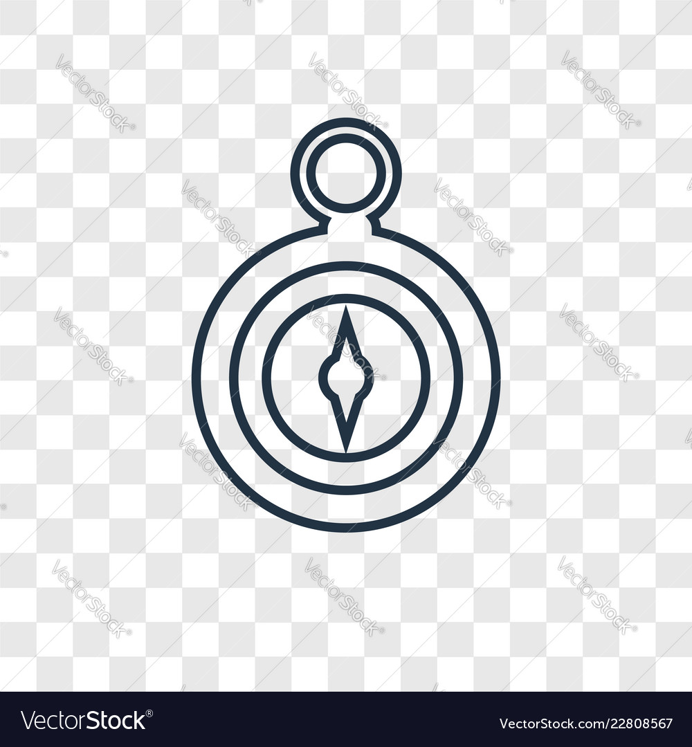 Compass concept linear icon isolated vector image Compass concept linear icon isolated