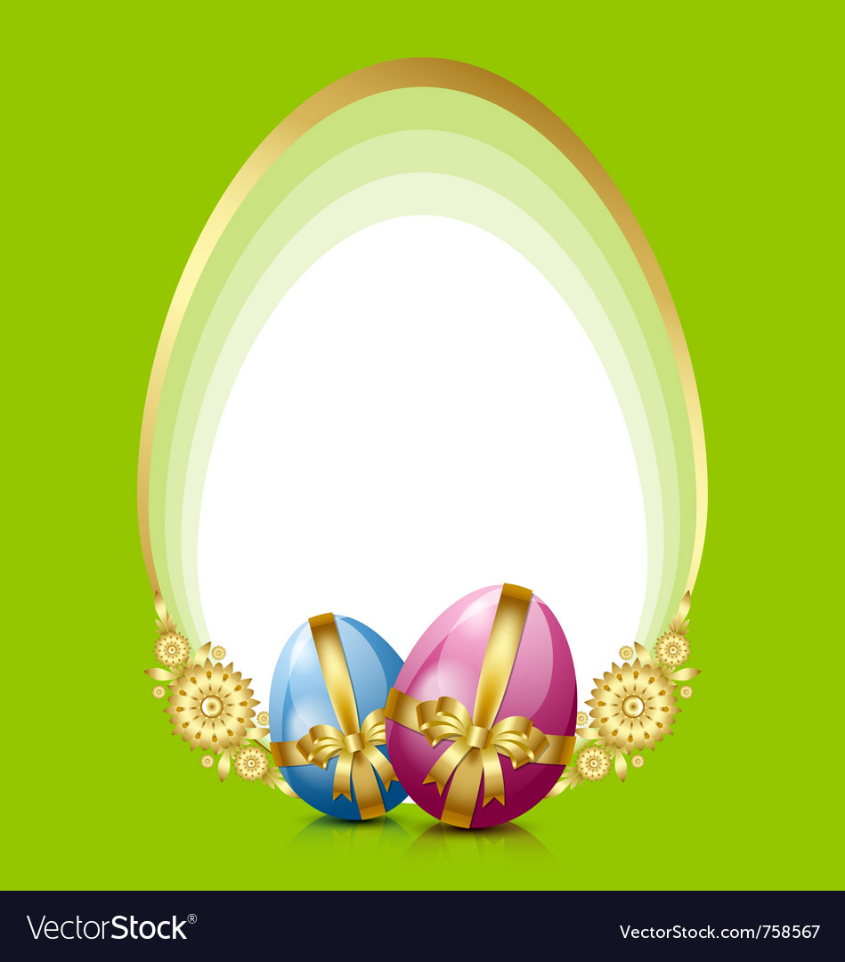 Easter eggs decoration Royalty Free Vector Image