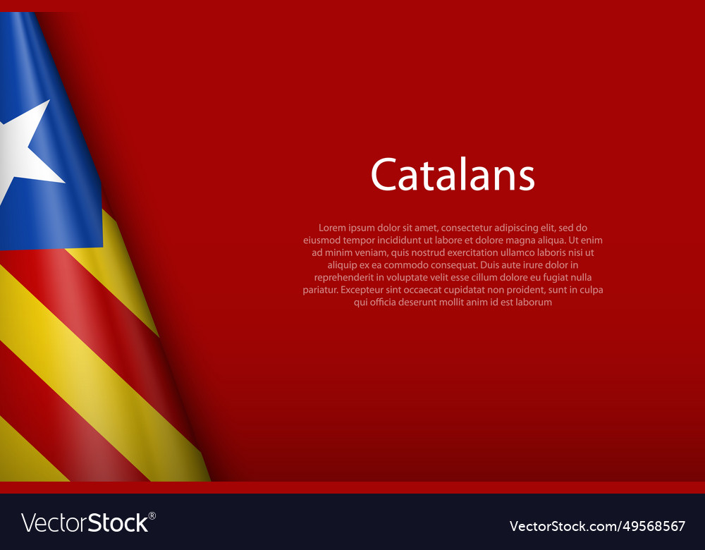 Flag of catalans ethnic group isolated Royalty Free Vector